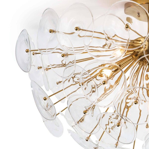 Poppy Glass Semi Flush Mount